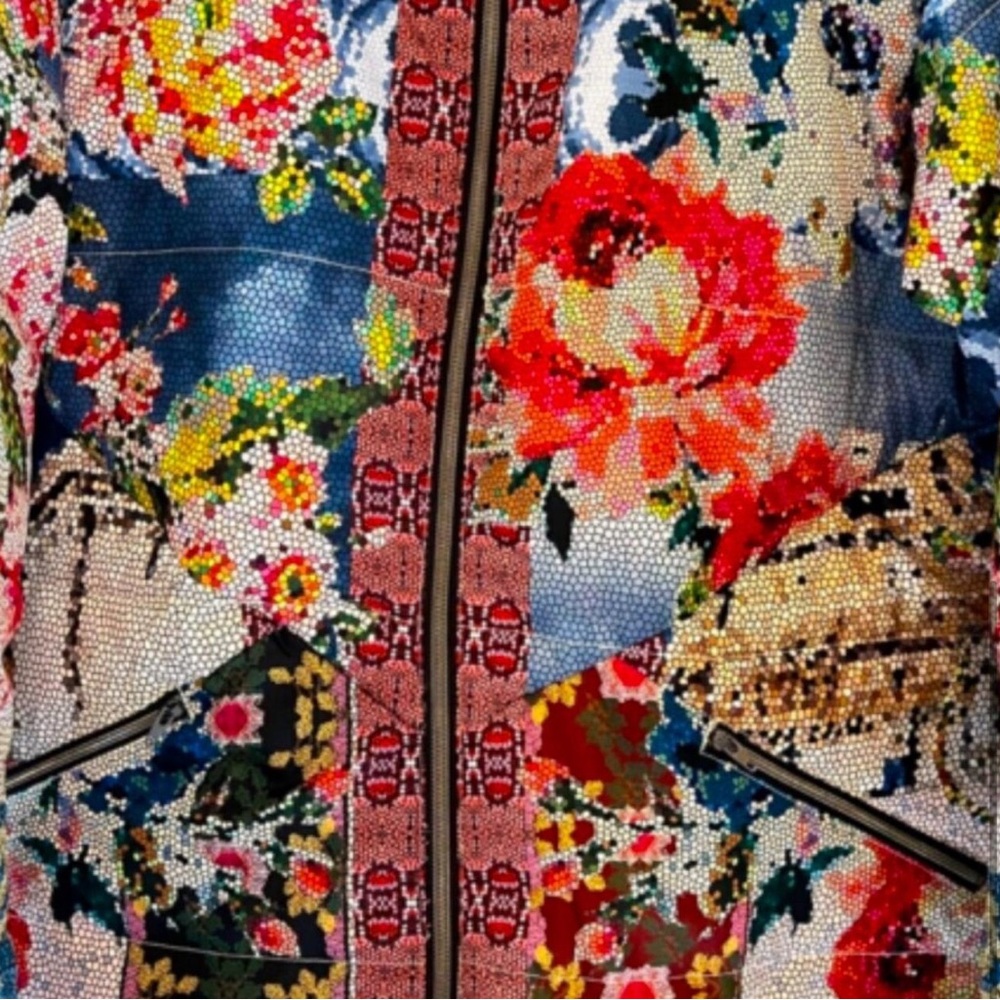 Johnny Was Multicolor Patchwork Puffer Jacket - image 5